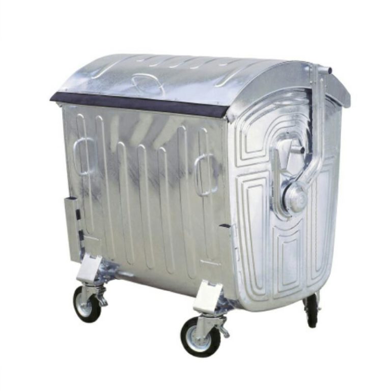 Plastic Waste Bin Big Size 1,100 litre Mobile on 4 Wheels EN840