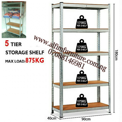Alfim furniture Nigeria Boltless steel shelving rack _4_3_2