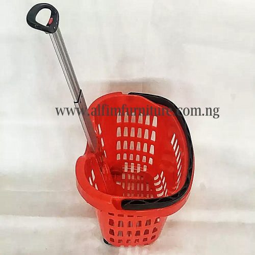 plastic basket with wheels